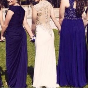 White Tony Bowls Prom Dress